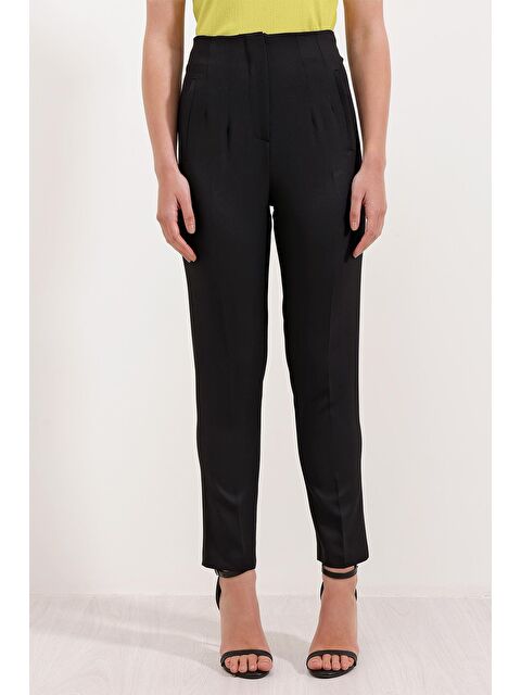 Bigdart Kadın Siyah Yüksek Bel Kumaş Pantolon 6650 - S000150836-19351