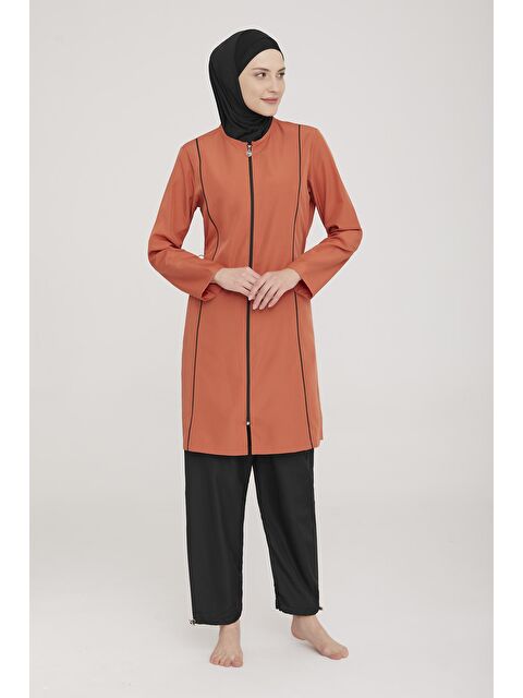 Rozamay Paraşüt Tam Kapalı Tesettür Mayo Beny 9075 Tarçın Remsa Mayo - S000122455-19956