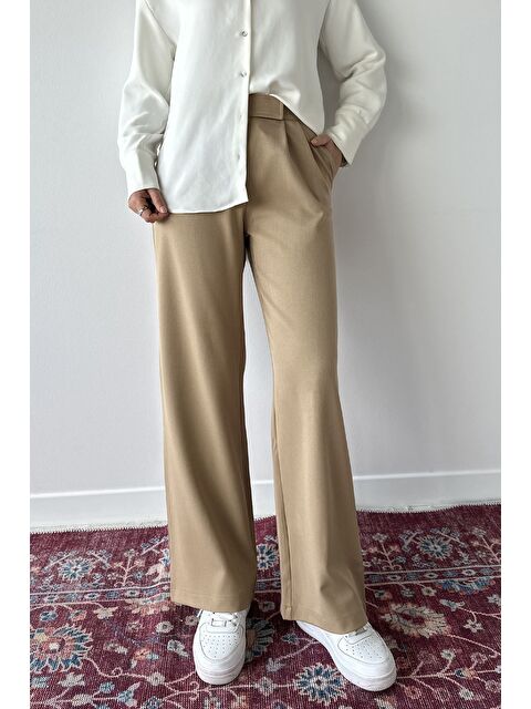 Julude Kadın Bel Lastikli Cırtlı Tesettür Palazzo Pantolon - S000491620-19927