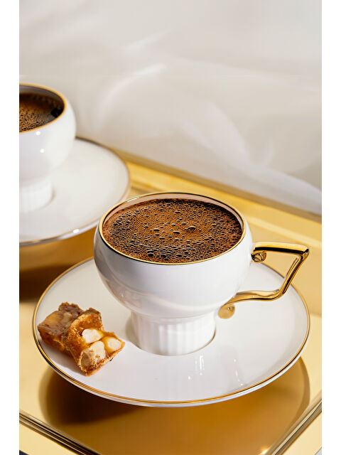 Nehir Kelsey 6 Kişilik 12 Parça Porselen Kahve Fincan Takımı - S000509335-18105