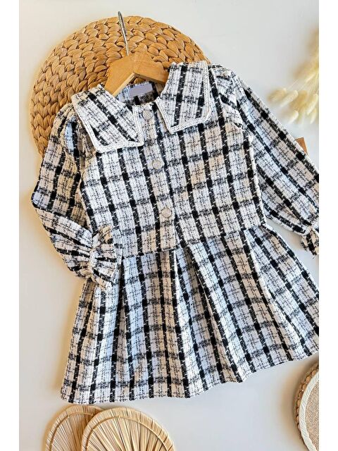 Monila Kız Çocuk Tüvit Kumaş Elbise Ve Ceket 2'Li Takım - S000515909-37610