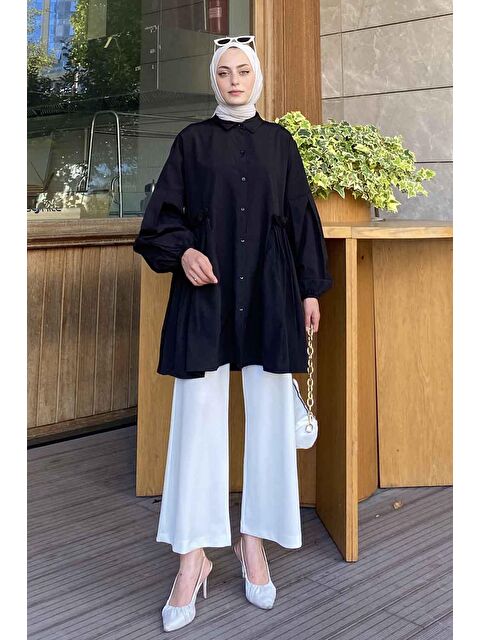 Lamelif Lopez Balon Kol Tunik Siyah - S000521863-19351