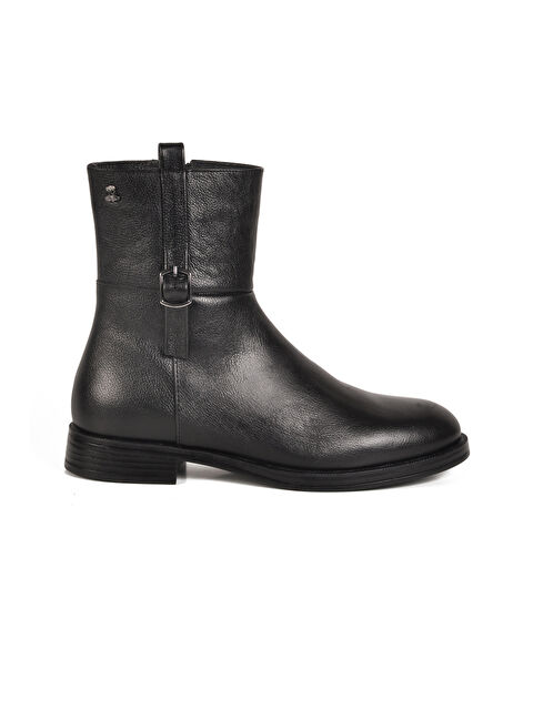 Venüs Siyah İçi Polarlı Hakiki Deri Kadın Bot 2552701K Z - S000431862-19351