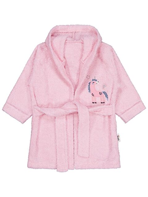 Civil Baby Nakışlı 0-24 Ay Bornoz - Pembe Standart - S000509339-20024