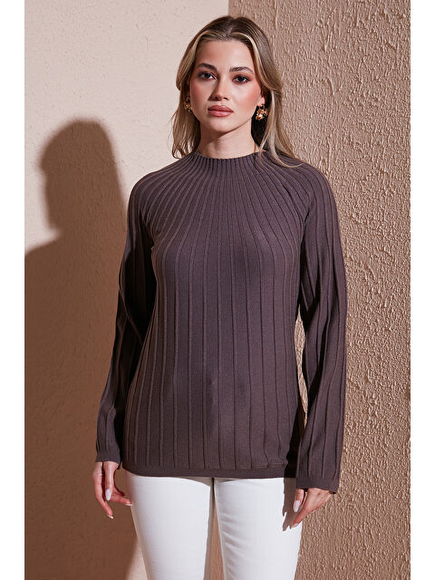 Fashion Friends Regular Fit Yarım Balıkçı Yaka Kadın Bluz 25K0361K1 - S000485315-19413