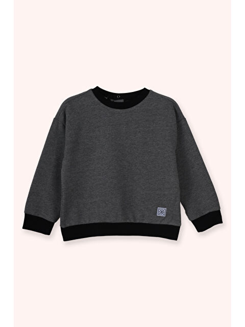 Panço Erkek Bebek Yuvarlak Yaka Antrasit Sweatshirt - S000524576-29666