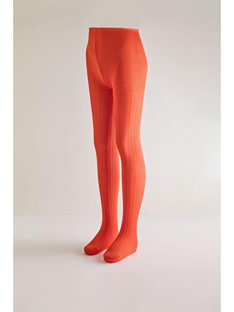 Katia And Bony Kız Çocuk 20 Denye Örgü Desenli Külotlu Çorap Kırmızı - S000152550-20045