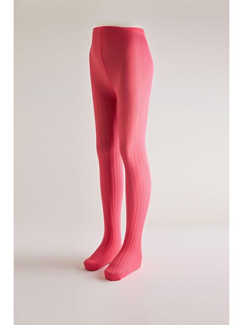 Katia And Bony Kız Çocuk 20 Denye Örgü Desenli Külotlu Çorap Fuşya - S000152550-18686