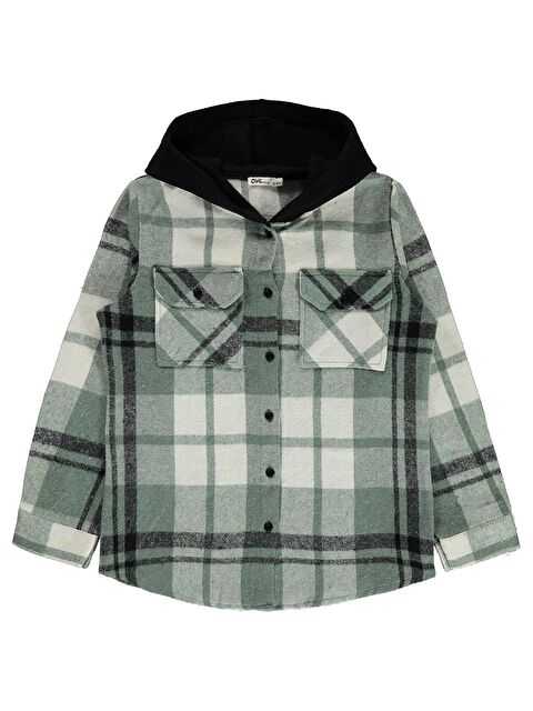 Civil Girls Ekose Desenli 10-13 Yaş Gömlek - Yeşil 12-13 Yaş - S000496929-14939