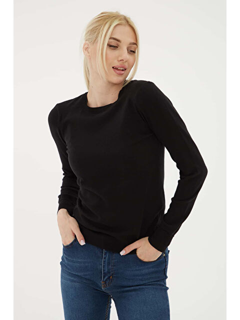 Fashion Friends Regular Fit Bisiklet Yaka Kazak 25K0777K1 - S000485318-19351