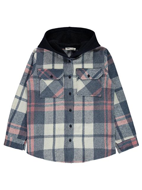 Civil Girls Ekose Desenli 10-13 Yaş Gömlek - Mavi 11-12 Yaş - S000496929-23093