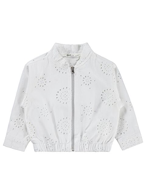 Civil Girls Hakim Yaka 2-5 Yaş Ceket - Beyaz 3-4 Yaş - S000526761-20063