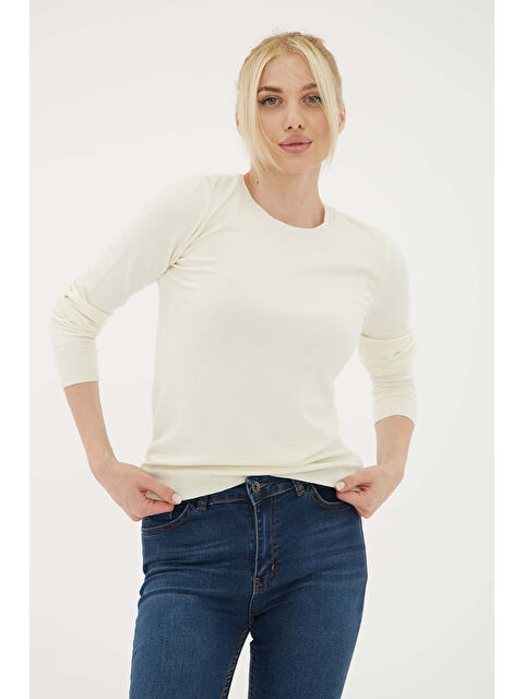 Fashion Friends Regular Fit Bisiklet Yaka Kazak 25K0777K1 - S000485318-19965