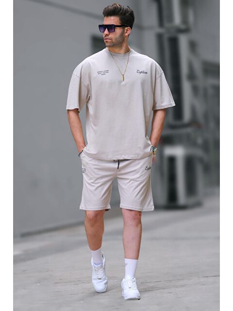 Madmext Taş Rengi Erkek Şort %100 Pamuk Takımı 5937 - S000146798-25636
