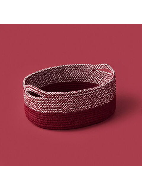 Simple Living Earthy Hues Dekoratif Sepet - Bordo - 26x20x9 cm - S000374233-19951