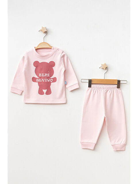 Myhanne Ayıcık Baskılı Kız Bebek Pijama Takımı 2006-1 - S000330175-20024