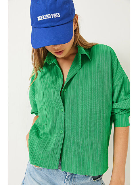 SHADE Kadın Tek Cepli Uzun Kollu Rahat Gömlek - S000377389-19972