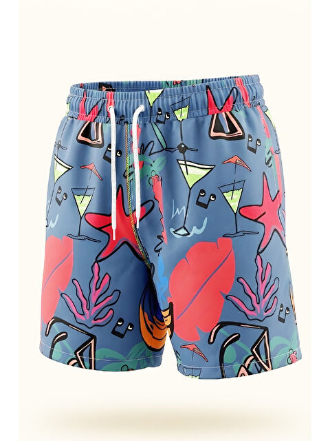 Modanino Erkek Çocuk Deniz&Havuz Şortu-Fermuar Cepli 4-15 Yaş 12614B