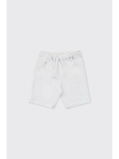 Panço Erkek Bebek Beyaz Beli Lastikli Şort - S000524583-20063