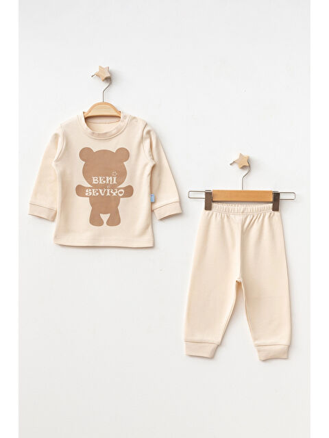 Myhanne Ayıcık Baskılı Kız Bebek Pijama Takımı 2006-1 - S000330175-19965