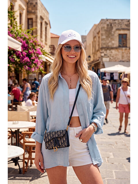 Lela Modal Oversize Fit Uzun Kollu Kadın Gömlek 6834612