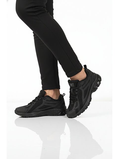 Walkway Siyah Fileli Hafif Esnek Hafızalı Taban Unisex Spor Ayakkabı Ruth G - S000530397-22238