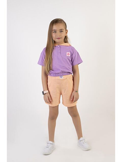 Harika Kids Kız Çocuk Kapüşonlu Şortlu Alt-Üst Takım - S000174551-20013