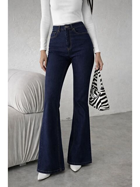 Jane's Kadın Yüksek Bel Ispanyol Paça Jean Pantolon