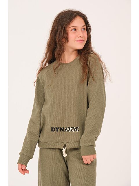 Jazzi·ee Genç Kız Çocuk Baskılı Sweatshirt - Haki - S000367314-18547