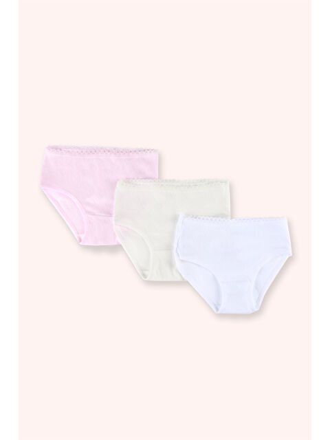 Panço Kız Çocuk Motifli 3'lü Slip Seti - S000524588-23173