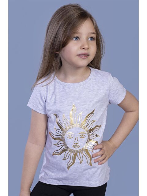 Toontoykids Kız Çocuk Güneş Varaklı Tişört - S000250903-74
