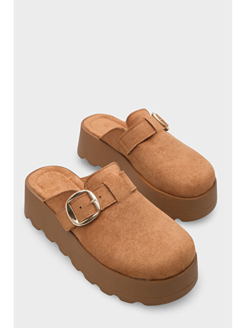 Capone Outfitters Minette Kürklü Süet Görünümlü Kadın Sabo - S000514281-14955