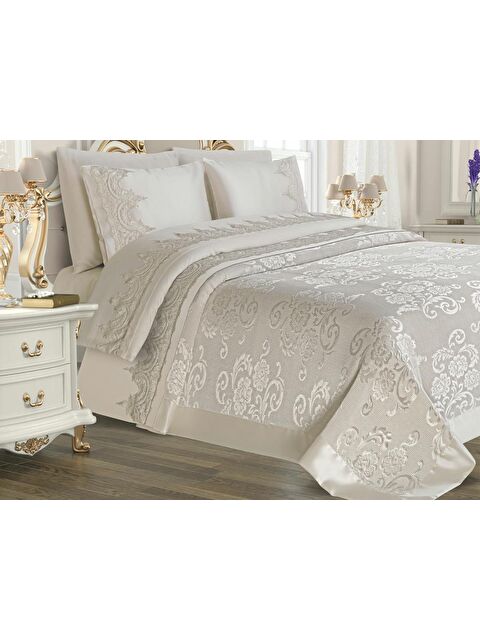 Çeyiz Diyarı Violet Pike Takımı 6 Parça Krem - S000495723-19966