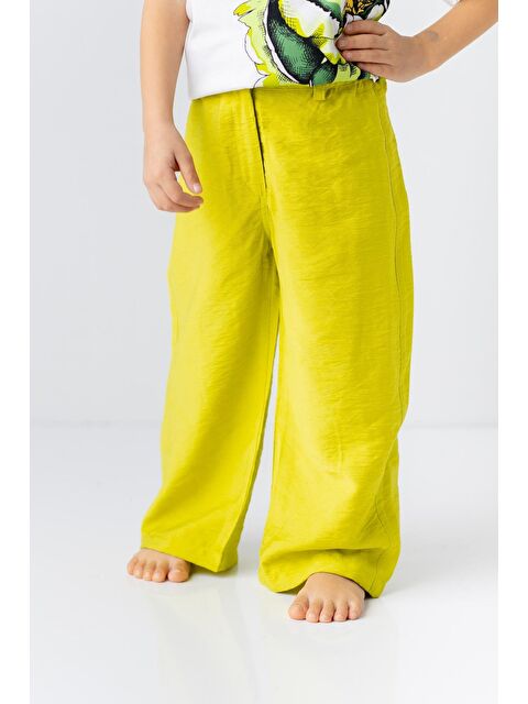 ZEYLAND Kız Çocuk Dokuma Viskon Düz Pantolon - S000315209-18194