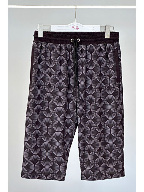 Remsa Mayo Erkek Havuz Deniz Uzun Kapri Şort Mayo RK008 Gri - S000300796-19351