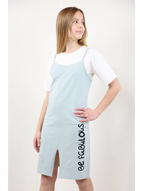 Toontoykids Kız Çocuk 2li Baskılı Elbiseli Takım - S000419706-526