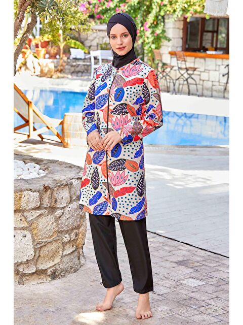 Maresiva Paraşüt Tam Kapalı Tesettür Mayo Brıanna 8285 Siyah - S000207702-19351