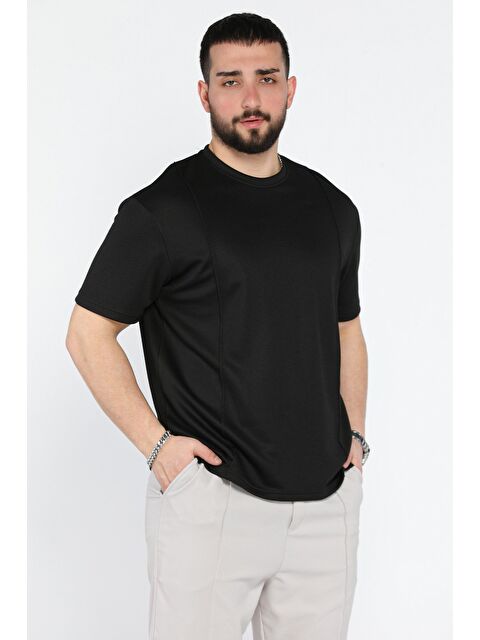 Mishar İtalia Erkek Bisiklet Yaka Dikiş Detaylı Elastanlı Tişört - S000361400-19351