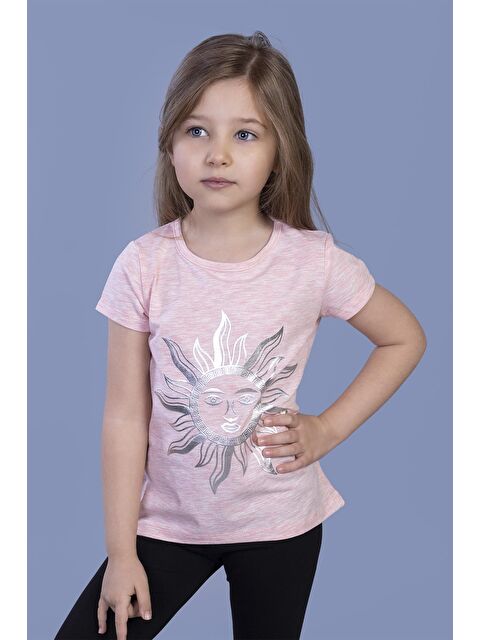 Toontoykids Kız Çocuk Güneş Varaklı Tişört - S000250903-20024