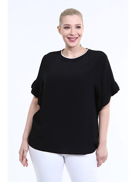 Mylinemoda Yakası Ribana Detay Bluz - S000239554-19351