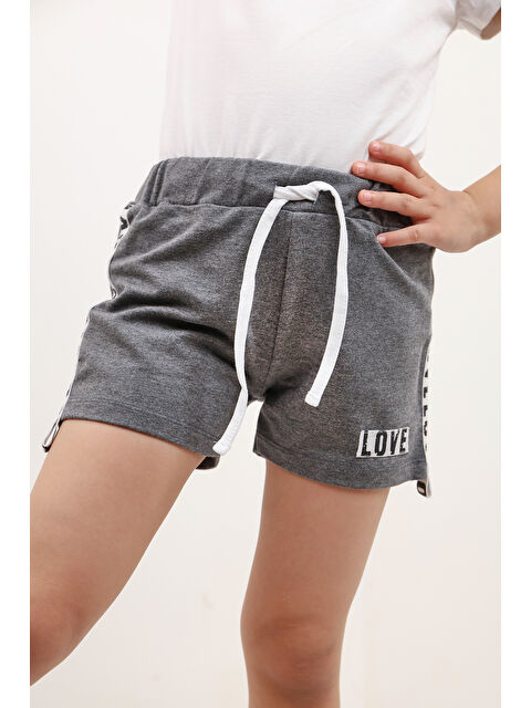 Toontoykids Kız Çocuk Love Şeritli Şort - S000256728-29666