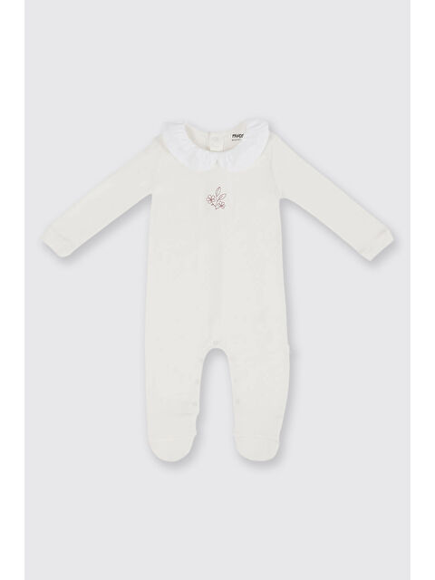 Panço Yenidoğan Yaka Detaylı Ekru Patikli Tulum - S000527328-19965