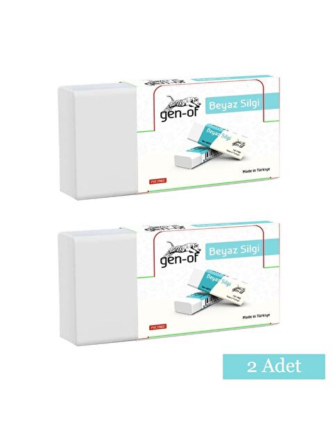 Gen-Of No:20 Büyük Boy Pvc Free Beyaz Silgi 2 Adet - S000212260-20063