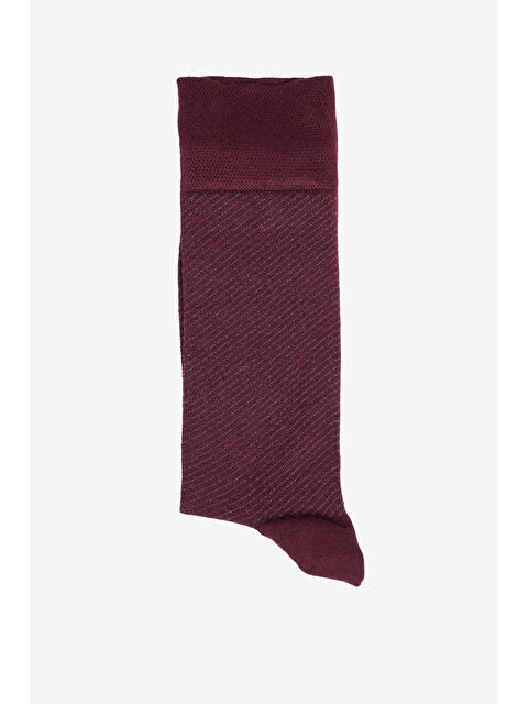 Altınyıldız Classics Erkek Bordo Yumuşak Dokulu Desenli Tekli Soket Çorap - S000413096-19951