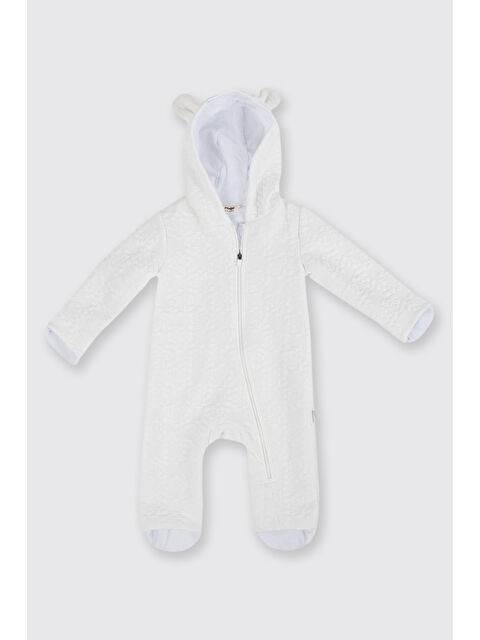 Panço Yenidoğan Patikli Fermuarlı Beyaz Tulum - S000527329-20063