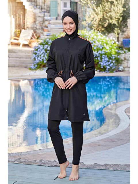 Maresiva Tam Kapalı Tesettür Mayo Teressa 8267 Siyah - S000207706-19351