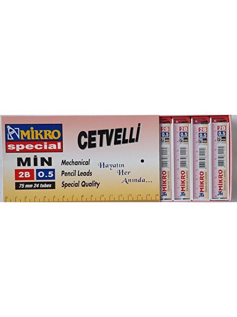 Mikro Cetvelli 2B Kalem Ucu 75 mm 0.5 (24 Tüp) - S000277898-19351