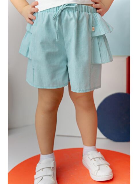 ZEYLAND Kız Çocuk Katlı Şort Etek - Mint - S000362960-1180