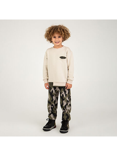 Panço Erkek Çocuk Kamuflaj Desenli Örme Pantolon - S000333728-18547