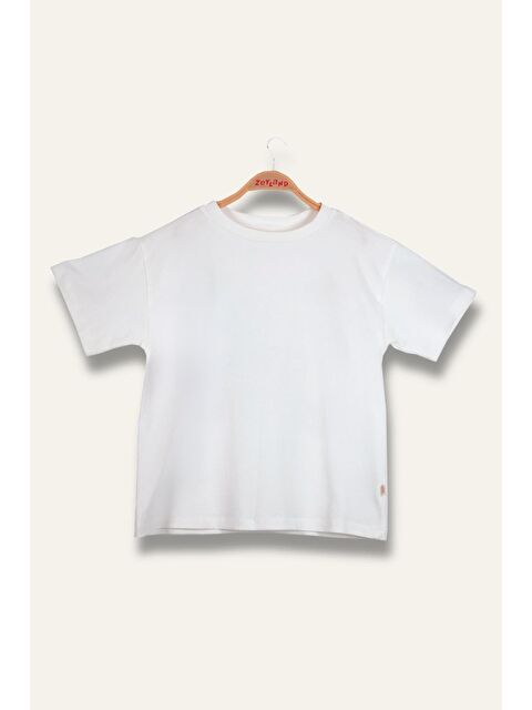 ZEYLAND Erkek Çoçuk Sörf Baskılı T-Shirt - Ekru - S000362965-19965